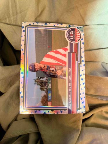 USA Baseball 18U National Team Stars & Stripes Holographic Trading Card