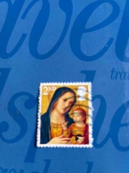 UK 'Madonna and Child' 2nd Class Christmas Stamp