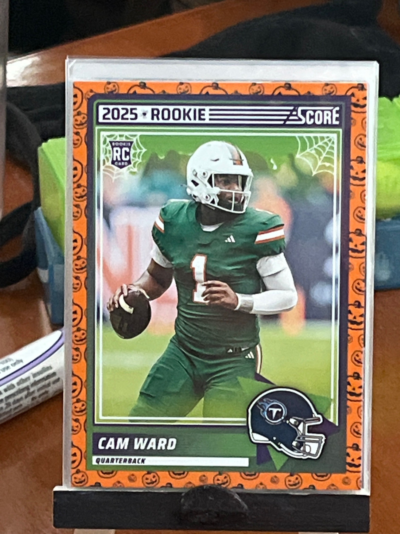 2025 Panini Score Cam Ward Rookie Card - Pumpkins Parallel