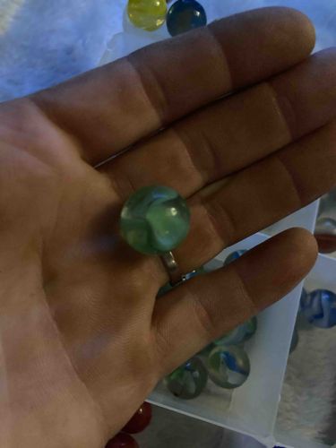 Green Glass Swirl Marble