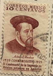 Correos Mexico 10 Centavos Antonio D. Mendoza Commemorative Stamp