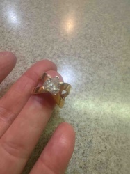 Gold Solitaire Engagement Ring with Marquise-Cut Diamond