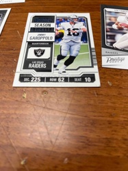 Jimmy Garoppolo Las Vegas Raiders 'Contenders Season Ticket' Football Card