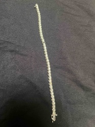 14k White Gold and Diamond Tennis Bracelet