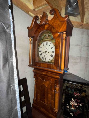Early 19th-Century English Mahogany Tall Case Clock