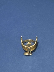 Egyptian Winged Goddess Figure Ring