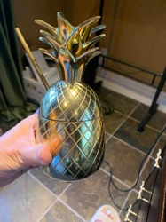 Brass Pineapple Cocktail Tumbler / Drinking Vessel