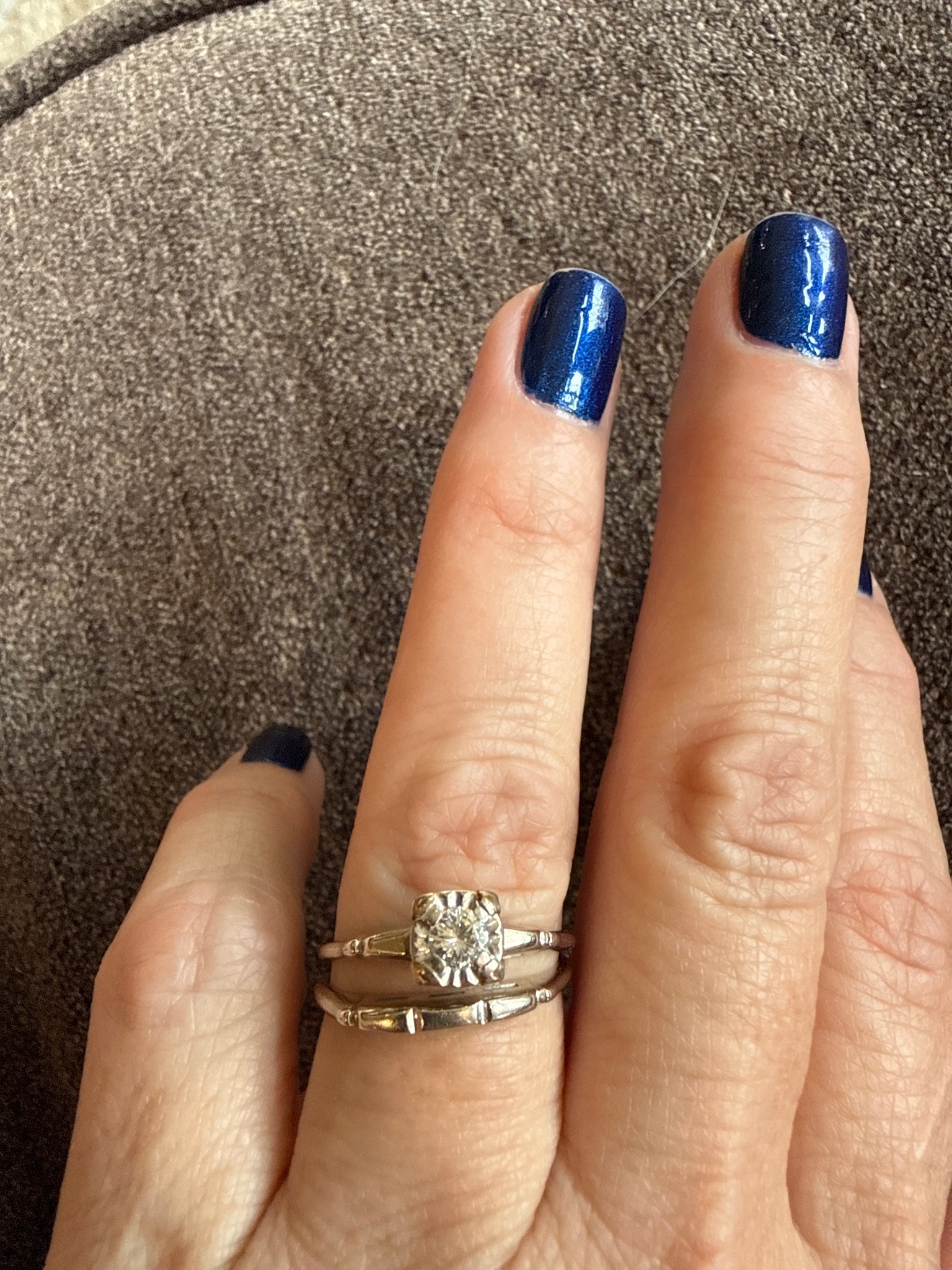 Submitted photo of Diamond engagement ring and wedding band set