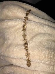 Seashell and Sea Creature Charm Bracelet