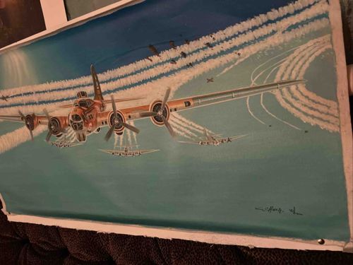 World War II Bomber Formation Painting