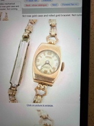Handley Ladies' Mechanical Watch with Rose Gold Case and Rolled Gold Bracelet