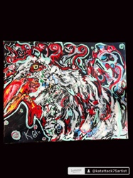 Abstract Lion Head "Kata" Painting