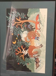 "Woodland Animals and Child" by Joie Mutz, 1982