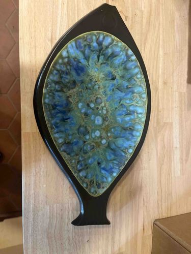 Abstract Glazed Ceramic Wall Plaque / Serving Dish