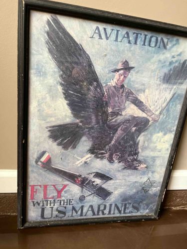 Fly With the U.S. Marines Aviation Recruitment Poster