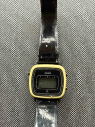 Casio Digital Watch with Yellow Bezel