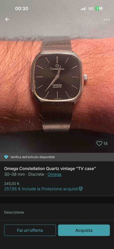 Vintage Omega Constellation Quartz TV-Screen Dial Watch