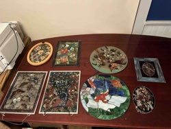 Collection of Assorted Stained Glass Panels and Decorative Art