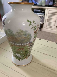 Porcelain Scenic and Wildlife Vase