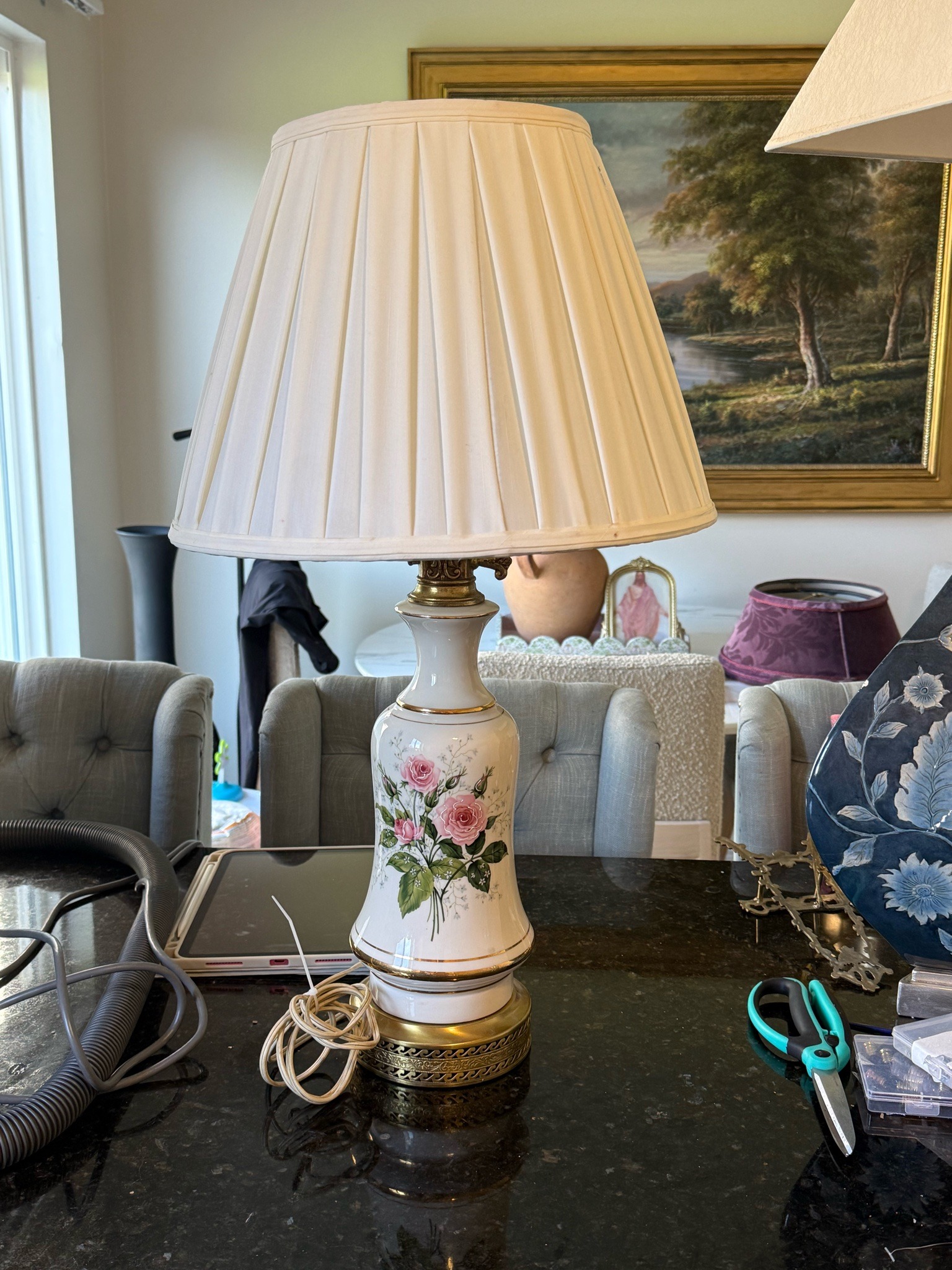 Submitted photo of Porcelain Table Lamp with Floral Motif