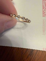 Yellow Gold Bezel-Set Diamond Half-Eternity Ring