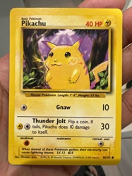 Pikachu (Red Cheek, Shadowless) Base Set Pokémon Card