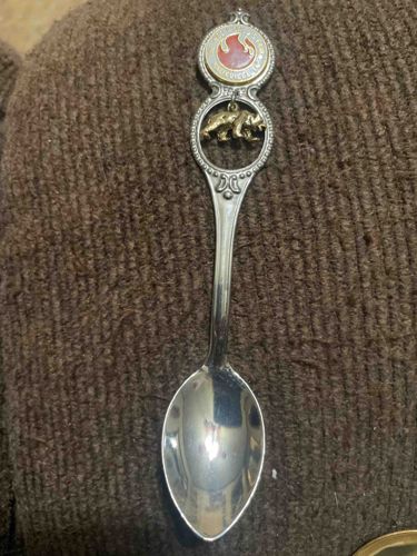 Souvenir Spoon with California Bear and State Seal Emblems