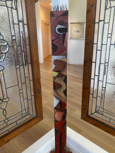 Modernist Geometric Totem Sculpture