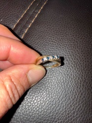 Gold and Sapphire Diamond Accent Band Ring