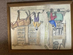 Mining Scene Watercolor Painting