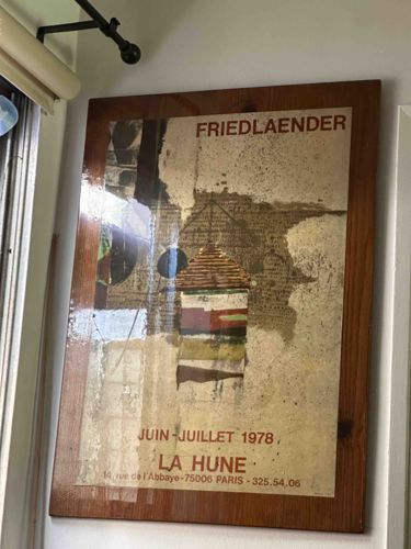 Friedlaender Galerie La Hune Exhibition Poster Mounted on Wood with Resin Coating