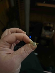 Gold and Diamond Engagement Ring Set