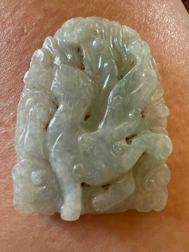 Jade Carved Mythical Creature Pendant