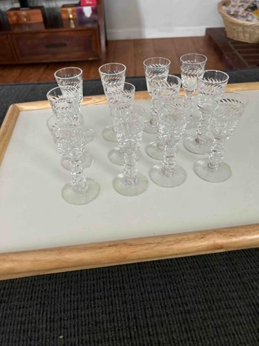 Set of Vintage Pressed Glass Cordial/Liqueur Glasses