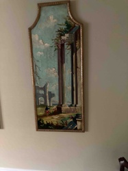 Classical Ruins Landscape Shaped Painting