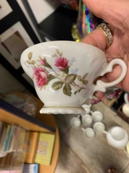 Miniature Floral Porcelain Teacup