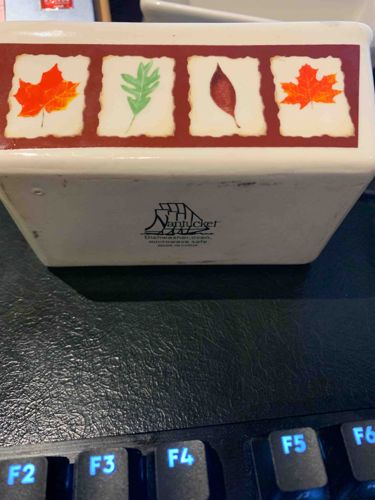 Nantucket Ceramic Mini Loaf Pan with Autumn Leaf Design