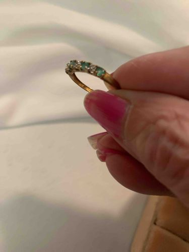 Five-Stone Emerald and Diamond Band Ring