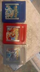 Pokémon Blue, Red, and Silver Version Game Boy/Game Boy Color Cartridges