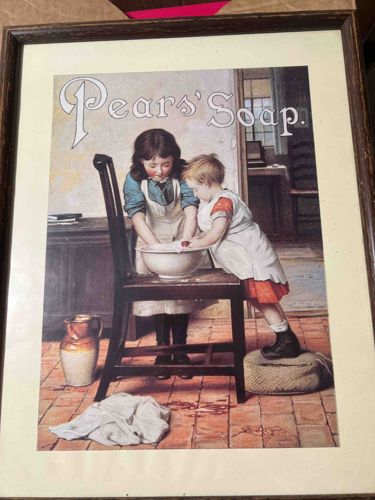 Framed Pears' Soap Advertisement Print, 'You Dirty Boy!' (The Bubbles)