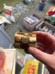 Miniature Bone/Antler Keepsake Box with Brass Hardware