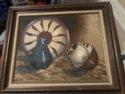 Still Life Painting with Native American-Style Pottery
