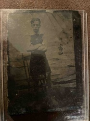 Tintype Photograph of a Man in a Swimsuit