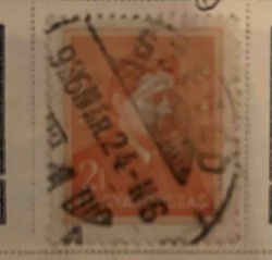 Hungarian Revenue Stamp with Postmark
