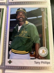 Tony Phillips 1989 Fleer Baseball Card (Likely)