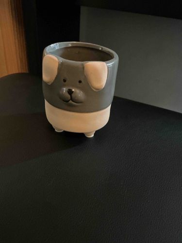 Dog-faced Ceramic Planter Pot