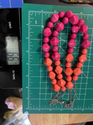 Two-Tone Pink and Orange Beaded Necklace