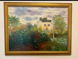 Painting by Jane Schoenfid: House in a Garden