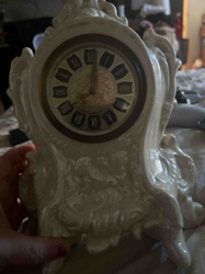 Porcelain Rococo Style Mantel Clock
