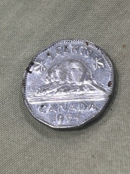 1954 Canadian 5 Cent Coin (Nickel)